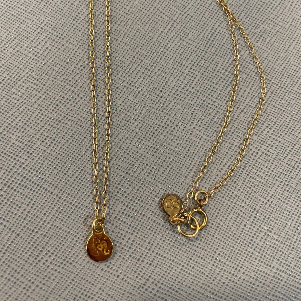 Gorjana Gold Leo Zodiac Pendant Necklace